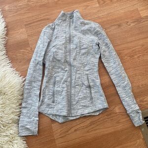 Lululemon running jacket gray/white